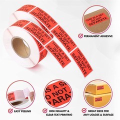 2-20 Rolls 500 Labels/R 1×2 This Is a Set Do Not Separate Sticker Warning Label