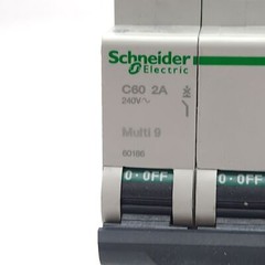 Schneider Electric 60186 C60 Miniature Circuit Breaker , 3-Pole, 240VAC 2A