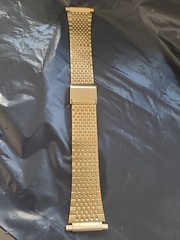 FLEXON Adjustable Watch Strap Metal Stainless Steel Gold 18mm – 20mm