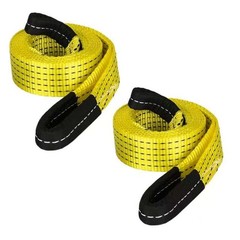 2 Pack 6′ x 2″ Lifting Sling Straps, 6 Feet Heavy Duty Lift Rigging Strap Tre…