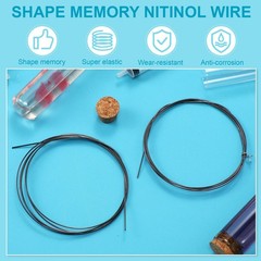 2 Pcs 5 Feet Shape Memory Nitinol Wire 1.0 mm 40° C (18ga 104 °F) Pre Trained…