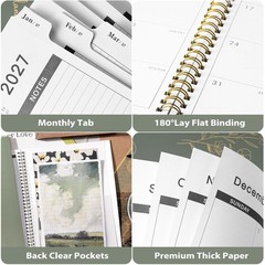 2026-2027 Monthly Planner – 2026-2027, JUL. 9” x 11”, Green