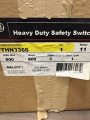 NEW GE THN3366 Non-fusible 600 AMP, Disconnect Safety Switch 3P, 600A, 600V, HD