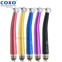 US COXO Dental Colorful High Speed Handpiece Push Button Air Turbine 4 Holes