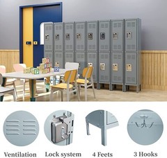 Metal Lockers for Employees Steel Storage Cabinets with Doors for Office School