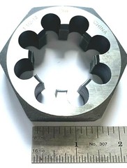 1-1/2-12 UNF CARBON STEEL HEX RETHREADING DIE – NEW!