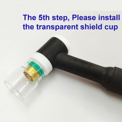 TIG Welding Torch,3/32 Gas Lens #12 Pyrex Cup 2.4mm Collet Kit for WP-17,18,26