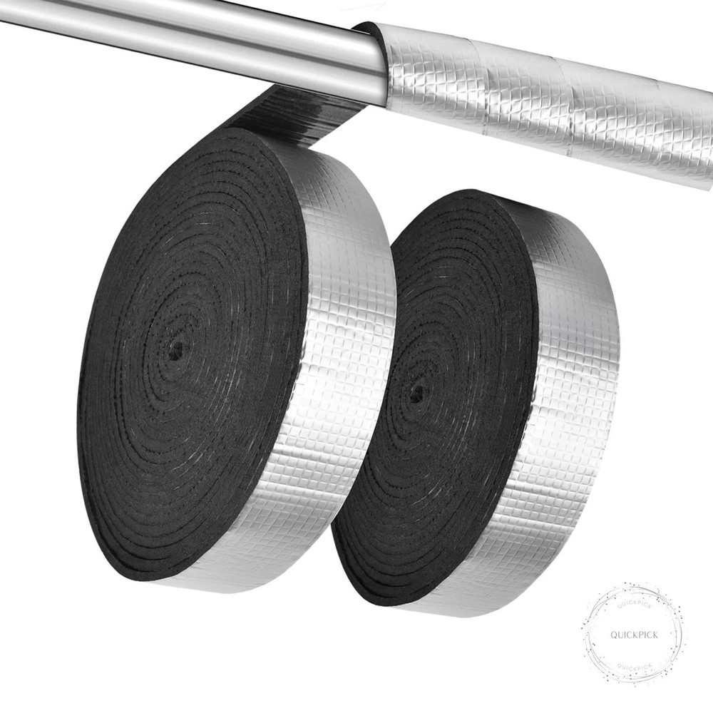 Pipe Insulation Wrap – 2″ Wide X 33 Ft Outdoor Pipe Foam Insulation Tape Self Ad