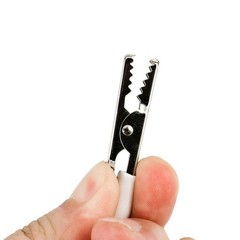 10 Pcs Premium Dental Bibs Clip Napkin Holders Metal White Chain Crocodile