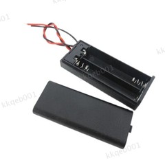2 Slot AAA Battery Holder Case Box Leads ON/OFF Switch Cover Standard Container