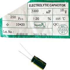 3300uF 10V Electrolytic Capacitors 10V 3300uF Volume 10 x 20 mm Choose Quantity