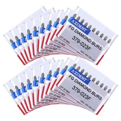 10X 10Pcs/Box Dental Diamond Burs FOOTBALL 379-023F FINE RED DEFEND
