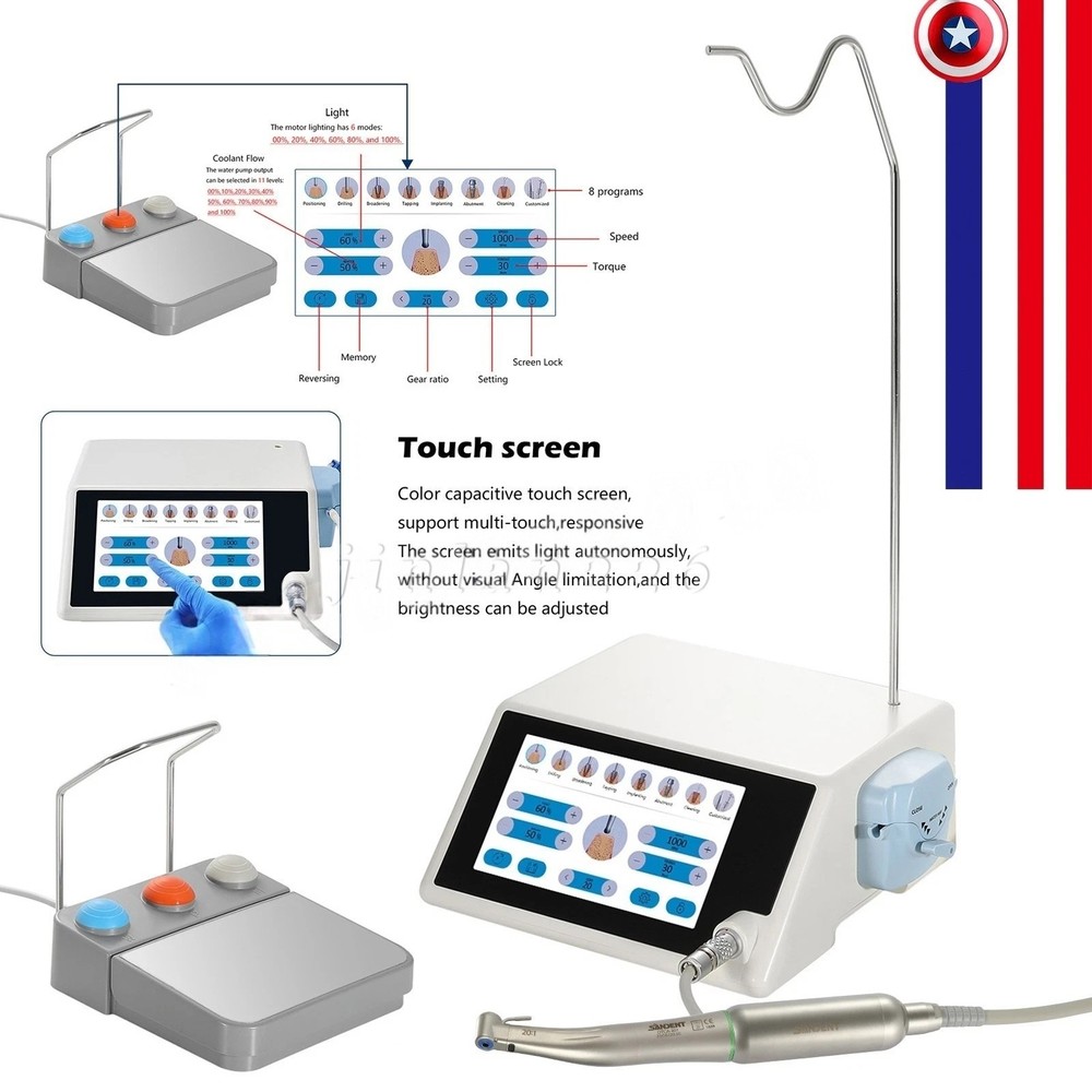 ST Dental Implant Motor Surgical System Brushless Motor 20:1 LED Contra Angle us