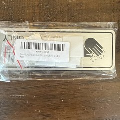 5 Pack Attention This Sink is For Hand Wash Only Sign Brushed Silver 2″ X 6″