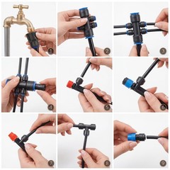 Drip Irrigation System 230FT Quick-Connect Kit with 1/4 230ft