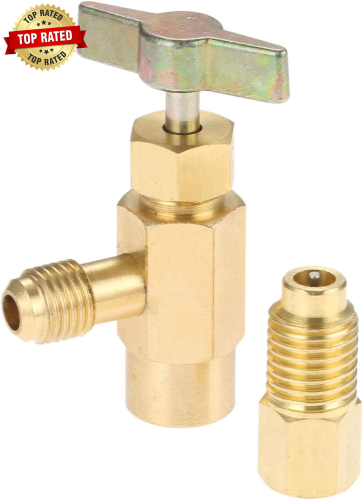 R1234YF Self-Sealing Can Tap with R134A Tank Adapter 1/4″ SAE 1/2″ LH Thread Val
