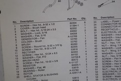 Homelite Generator Parts List Part No. 17239 Model 170A15-1A Illustrated