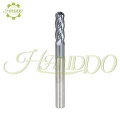 5 PCS 1/4″ 4 Flute Ball Nose Carbide End Mill 2-1/2″ Overall Length -TIALN COATE