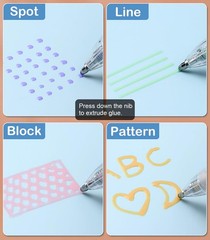6-Pack Craft Glue Pens, Fine Tip Glue Pen for Precision Crafting/Scrapbooking…