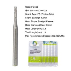 Wave Dental Surgical Burs 25mm Carbide Bur Friction Grip FG Straight Fissure 557