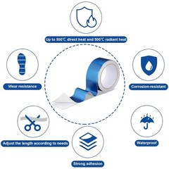Heat Shield Tape Aluminum Foil Tape Reflective Fiberglass Insulation Waterpro…