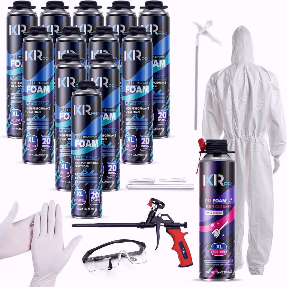 Spray Foam Insulation Kit(12 PK Kit)Expanding Foam Sealant,Spray Insulation Foam