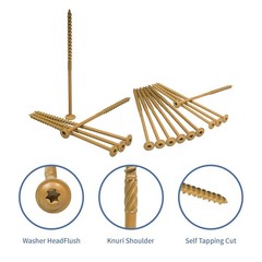 Lag Screws 6 Inch, 25PCS Heavy Duty Construction Screw, Structural Wood Screw