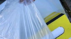 16ft x 350 ft Clear Plastic Sheeting Roll/Log Body Shop Car Cover Drop Cloth