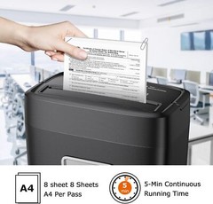 Paper Shredder Micro Cut Commercial Office High Security Credit Card Mail 4.2Gal