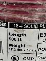 SnapAV SP-184PL-SLD-500-RD 500FT Plenum Rated Solid Copper Security Wire