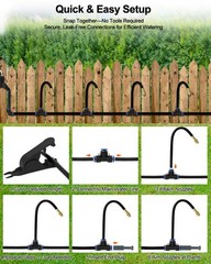 Upgraded 5/16″ Drip Irrigation Kit (100FT), High-Flow Garden Watering System …