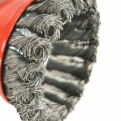 2PC Crew Twist Knot Wire Wheel Cup Brush Set for Drill Angle Grinder Rotary Tool