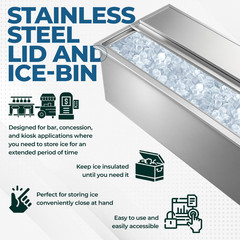 Commercial Stainless Steel Drop-In Ice Bin Chest 18″x12″