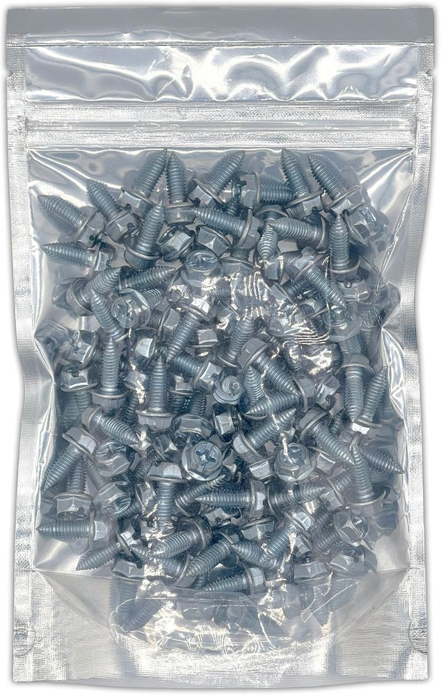License Plate Screws – Slotted Hex Head – Metric – 6 Millimeter X 16 Millimeter