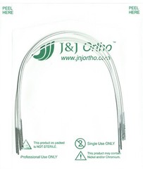 J&J Ortho™ Orthodontic White Coated Arch Wire Ovoid / Natural Optional (5/pk)