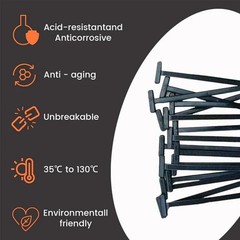 50pcs Nylon Universal Cable Tie Buckle Heavy Duty Self-Locking Free Ship