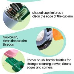 5-in-1 Bottle Brush Cleaner Set, Long Water Bottle & Straw Cleaning Brushes