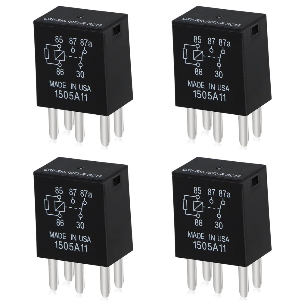 Evrbul 4Pcs 5Pin Multi Purpose Relays Wiring Relay Compatible Chevrolet Buick