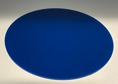 Acrylic Plexiglass Plastic Circle Disc- 1/8″ thick-Blue Translucent-10″ Diameter