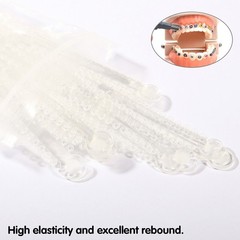 1040 Dental Orthodontic Ligature Ties Elastic Rubber Band Black/Rainbow Colors