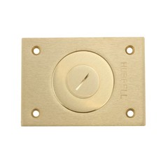 HUBBELL S2425 BRASS ROUND FLOOR BOX RECTANGLE COMBO COVER