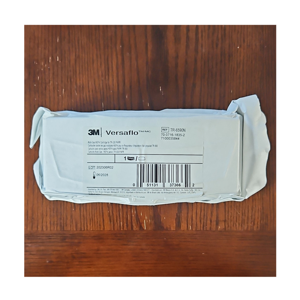 3M Versaflo TR-6590N Multi-Gas HEPA Cartridge for TR-600 PAPR, Exp 06/2028