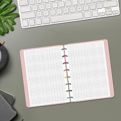 A5 TUL Discbound Grid Refill Paper, 8-Disc Graph Blue,Clear,White