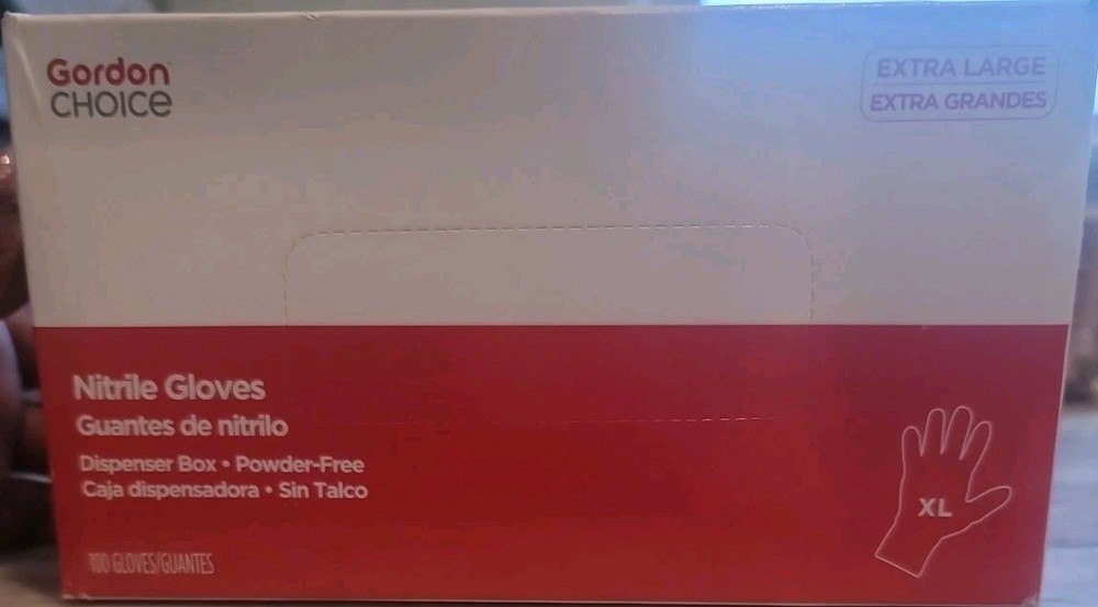 Gordon CHOICE powder-free Nitrile Food Service Gloves Sz XL. 100 Gloves.