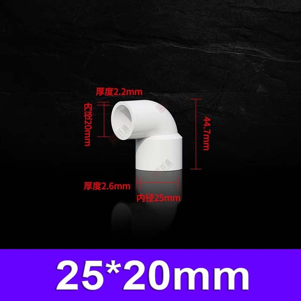 PVC 90°Elbow Reducing Pipe Fitting Reducer Socket Coupling 20/25/32/40/45~110mm