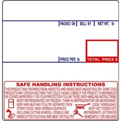CAS LST-8040 Printing Scale Label, 58x60mm, UPC/Safe Handling “36ROLLS” Per Case