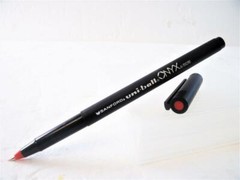 Uni-ball Onyx Red Ink 0.5mm Micro Point Roller Ball Pen Dozen 12-Pens New 60042