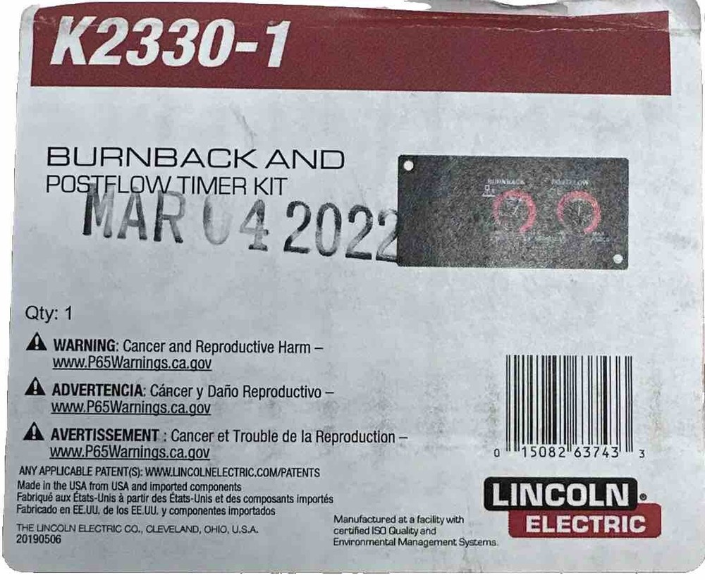 LINCOLN ELECTRIC K2330-1 Timer Kit BURNBACK POSTFLOW