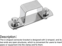 U Shaped Connector Bracket, 30Mm X 30Mm 304 Stainless Steel Bar Security Holder
