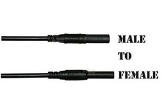 Test Lead Extension SILICONE Banana Plug Male to Female 13 AWG 6.5 ft (#992-004)